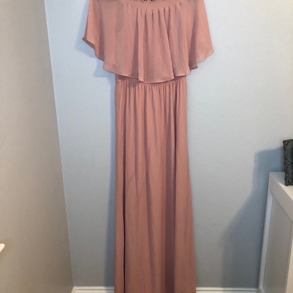 2/$50 bundle | SMYMM Hacienda Maxi Dress Rosebud Chiffon - Picture 6 of 8